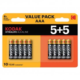 батерии,kodak,xtralife,aaa,lr3,alkaline,battery,10,units,black,(black,brown)