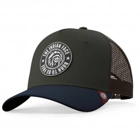 шапка,всички,шапки,the,indian,face,born,to,be,free,trucker,cap,green,brown,blue,(red)