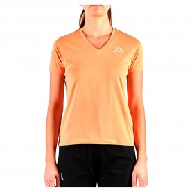 тениска,дамски,тениски,kappa,logo,cabou,short,sleeve,v,neck,t,shirt,orange,(orange,peach)