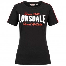 тениска,дамски,тениски,lonsdale,creggan,short,sleeve,t,shirt,black,red,white,(black)