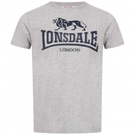 Тениска Lonsdale Kingswood short sleeve T-shirt - White (Marl Grey / Dark Navy) тениска,мъжки,тениски,дамски,тениски,lonsdale,kingswood,short,sleeve,t,shirt,white,(marl,grey,dark,navy)