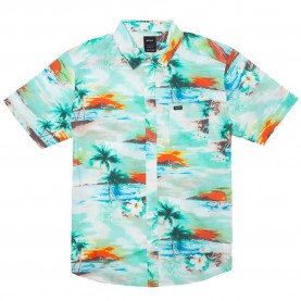 риза,с,къс,ръкав,детски,ризи,rvca,paradiso,short,sleeve,shirt,green