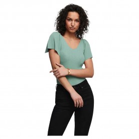 тениска,дамски,тениски,only,leelo,back,short,sleeve,v,neck,t,shirt,green,(jadeite)