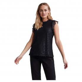 дамски,блузи,дамски,ризи,pieces,olline,lace,sleeveless,blouse,black