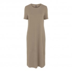 рокля,дамски,поли,и,рокли,pieces,onika,midi,short,sleeve,dress,beige,(silver,mink)