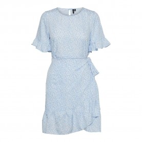 рокля,дамски,поли,и,рокли,vero,moda,henna,2,4,short,sleeve,short,dress,pink,(blue,bell,aop,mini,henna,vic)