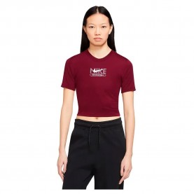 фланелка,с,къс,ръкав,дамски,топове,nike,sportswear,short,sleeve,top,red,(dark,beetroot)