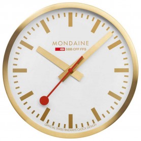 часовник,часовници,mondaine,gold,40,cm,watch,white