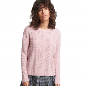 блуза,дамски,пуловери,дамски,плетени,дрехи,superdry,dropped,shoulder,cable,crew,sweater,pink,(nappa,pink,twist)