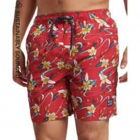 бански,гащета,мъжки,бански,костюми,superdry,vintage,hawaiian,swimming,shorts,red,(red,lily,aop)