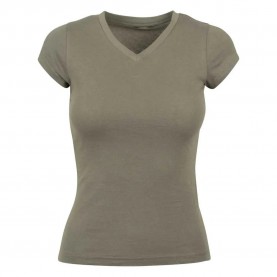 тениска,дамски,тениски,build,your,brand,basic,short,sleeve,v,neck,t,shirt,green,(spring,olive)