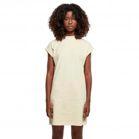 рокля,дамски,поли,и,рокли,build,your,brand,extended,short,sleeve,short,dress,white,(soft,yellow)