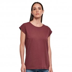 тениска,дамски,тениски,build,your,brand,organic,extended,short,sleeve,t,shirt,cherry,(red)