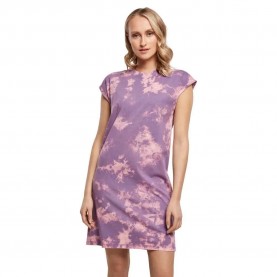 Рокля Urban classics Bleached short sleeve short dress - Dusk Violet рокля,дамски,поли,и,рокли,urban,classics,bleached,short,sleeve,short,dress,dusk,violet
