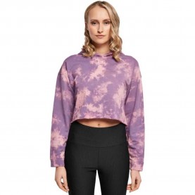 Блуза Urban classics Oversized Bleached sweatshirt - Pink (Dusk Violet) блуза,дамски,блузи,urban,classics,oversized,bleached,sweatshirt,pink,(dusk,violet)