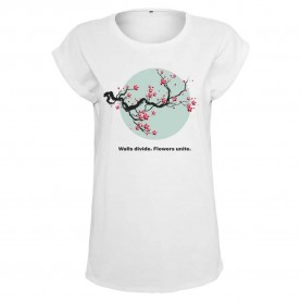 тениска,дамски,тениски,mister,tee,flowers,unite,short,sleeve,t,shirt,white,(white)