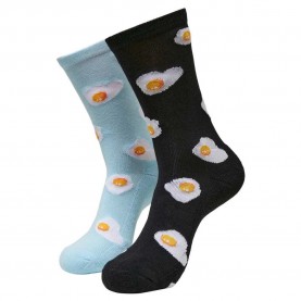 чорапи,дамски,чорапи,mister,tee,fried,egg,long,socks,blue,black,(black,light,blue)
