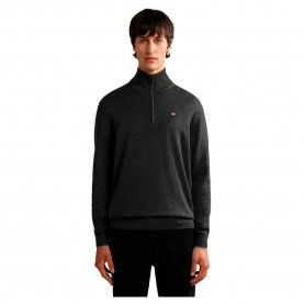 Блуза Napapijri Damavand 4 sweater - Black (Dark Grey Melange) блуза,мъжки,пуловери,napapijri,damavand,4,sweater,black,(dark,grey,melange)