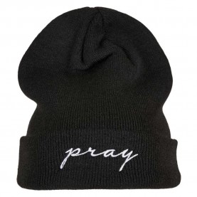 тениска,всички,шапки,mister,tee,pray,embroidery,beanie,black,(black,white)