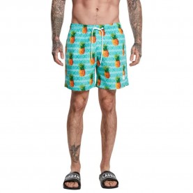 Бански гащета Urban classics Pattern swimming shorts - Blue (Pineapple) бански,гащета,мъжки,бански,костюми,urban,classics,pattern,swimming,shorts,blue,(pineapple)