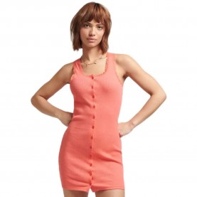 рокля,дамски,поли,и,рокли,superdry,vintage,button,thru,lace,dress,pink,(sunset,coral,marl)
