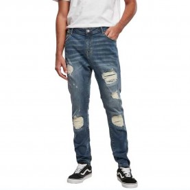 Дънки Urban classics Heavy Destroyed jeans - Blue (Blue Heavy Destroyed Washed) дънки,мъжки,панталони,urban,classics,heavy,destroyed,jeans,blue,(blue,heavy,destroyed,washed)