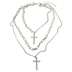 Urban classics Layering Cross necklace - Silver (Silver) бижутерия,urban,classics,layering,cross,necklace,silver,(silver)
