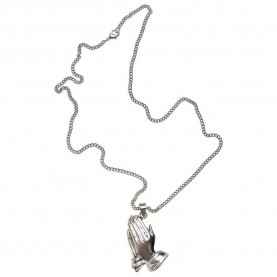 бижутерия,urban,classics,pray,hands,necklace,silver,(silver)