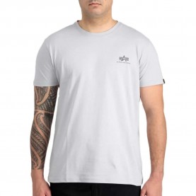 тениска,мъжки,тениски,alpha,industries,basic,small,logo,short,sleeve,t,shirt,pastel,grey,(white)