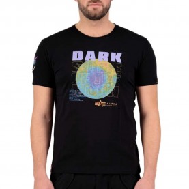 Тениска Alpha industries Dark Side short sleeve T-shirt - Black (Black / Neon Purple) тениска,мъжки,тениски,alpha,industries,dark,side,short,sleeve,t,shirt,black,(black,neon,purple)