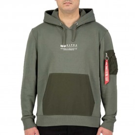 суичър,мъжки,пуловери,alpha,industries,nylon,pocket,hoodie,green