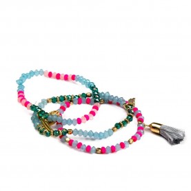 бижутерия,inca,hair,jewellery,pompom,bracelet,inca,set,3,units,multicolor,(multicolor)