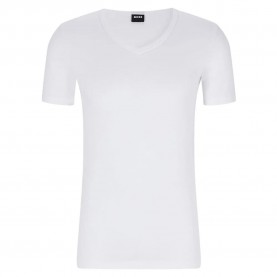 мъжко,бельо,boss,modern,short,sleeve,v,neck,base,layer,2,units,white