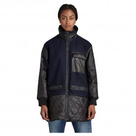 яке,дамски,якета,и,палта,g,star,long,teddy,quilted,liner,jacket,blue