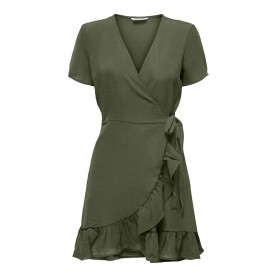 рокля,дамски,поли,и,рокли,only,nova,life,marlie,wrap,solid,short,sleeve,short,dress,green,(kalamata)