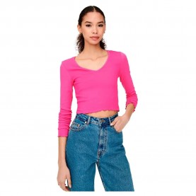 фланелка,с,дълъг,ръкав,дамски,топове,only,oda,v,neck,long,sleeve,top,pink,(gin,fizz)
