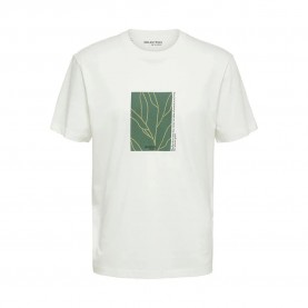 тениска,мъжки,тениски,selected,rob,camp,short,sleeve,t,shirt,white,(bright,white,print,green,print)