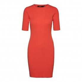 рокля,дамски,поли,и,рокли,vero,moda,gold,2,4,o,neck,vip,short,sleeve,short,dress,red,(paprika)