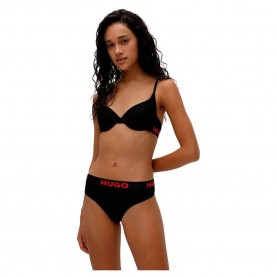 дамско,бельо,дамски,бикини,и,танкини,hugo,sporty,logo,thong,black,(black)