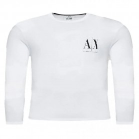 тениска,мъжки,тениски,armani,exchange,8nztpl,zjh4z,long,sleeve,t,shirt,white,(white)