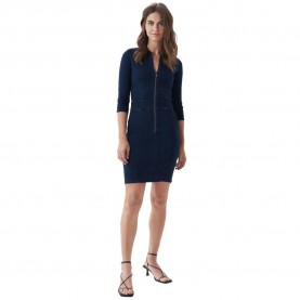 дънки,дамски,поли,и,рокли,salsa,jeans,push,in,secret,short,sleeve,short,dress,blue