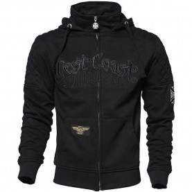 суичър,мъжки,пуловери,west,coast,choppers,aramidic,lining,por,vida,hoodie,black,(black)
