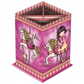 канцеларски,принадлежности,santoro,london,gorjuss™,fairground,carousel,pencil,case,multicolor,(pink)