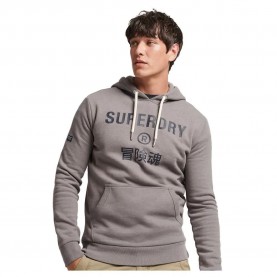 суичър,мъжки,пуловери,superdry,vintage,corp,logo,marl,hoodie,charcoal,grey,marl,(grey)