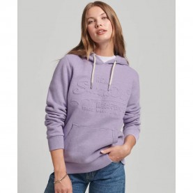 суичър,дамски,блузи,superdry,vintage,logo,emboss,hoodie,pale,lilac,marl,(purple)