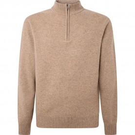 блуза,мъжки,пуловери,hackett,lambswool,half,zip,sweater,desert,taupe,(beige)