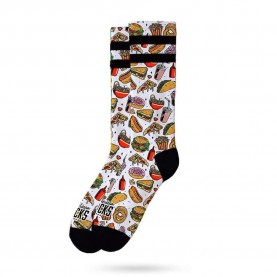 чорапи,дамски,чорапи,american,socks,junk,foodcoolmax,half,long,socks,white,(white,yellow)