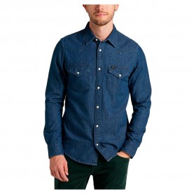 риза,с,дълъг,ръкав,мъжки,ризи,lee,regular,western,long,sleeve,shirt,blue