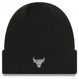 шапка,всички,шапки,new,era,chicago,bulls,metallic,badge,cuff,beanie,black,(black)