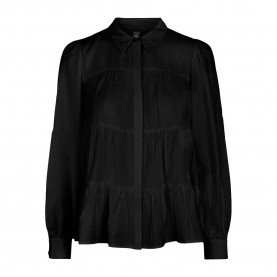 риза,с,дълъг,ръкав,дамски,блузи,дамски,ризи,yas,pala,long,sleeve,shirt,black,(black)